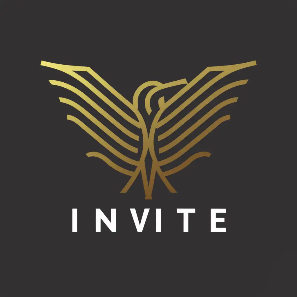 a logo design,with the text "Invite", main symbol:bird,complex,clear background