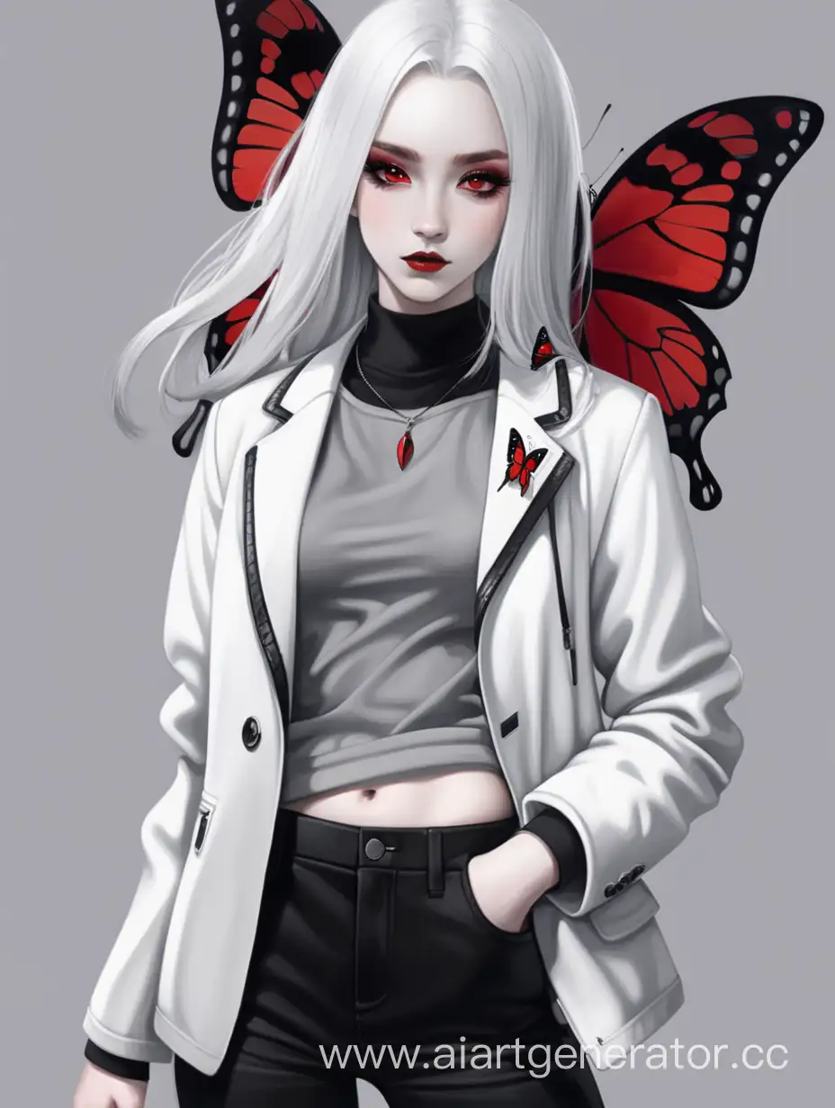 Mysterious-Girl-with-White-Hair-and-Red-Eyes-in-Stylish-Monochrome-Outfit