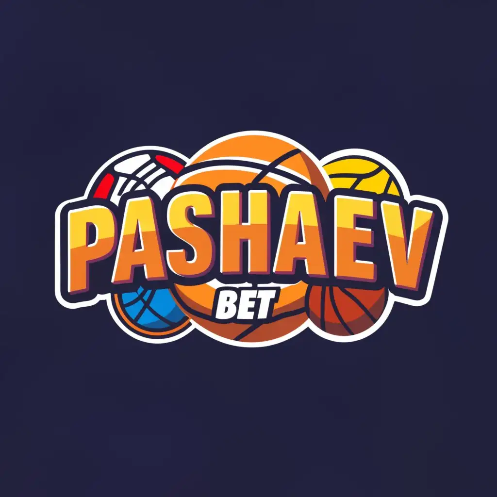 a logo design,with the text "PASHAEV BET", main symbol:Sport, NBA, MLB, NHL,complex,clear background