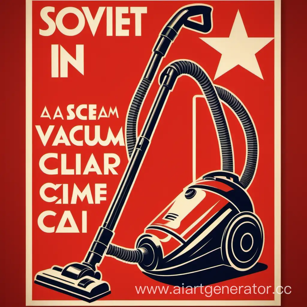 Плакат Использовал пылесос - Почисти 
В стиле советских плакатов.