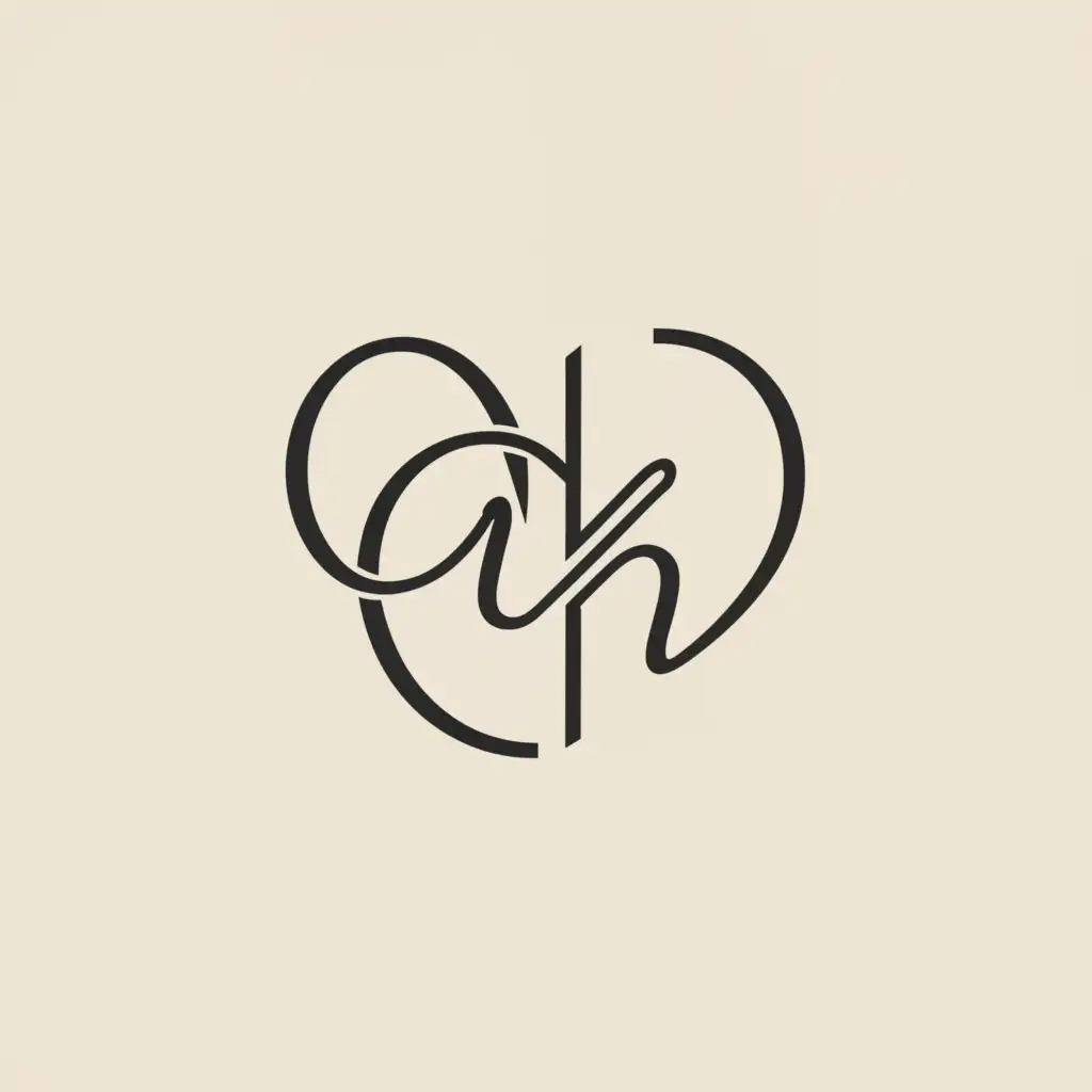 a logo design, with the text "A&H", main symbol: Logo of the first initials of the bride and groom for their wedding, Minimalistic, to be used in Events industry, clear background