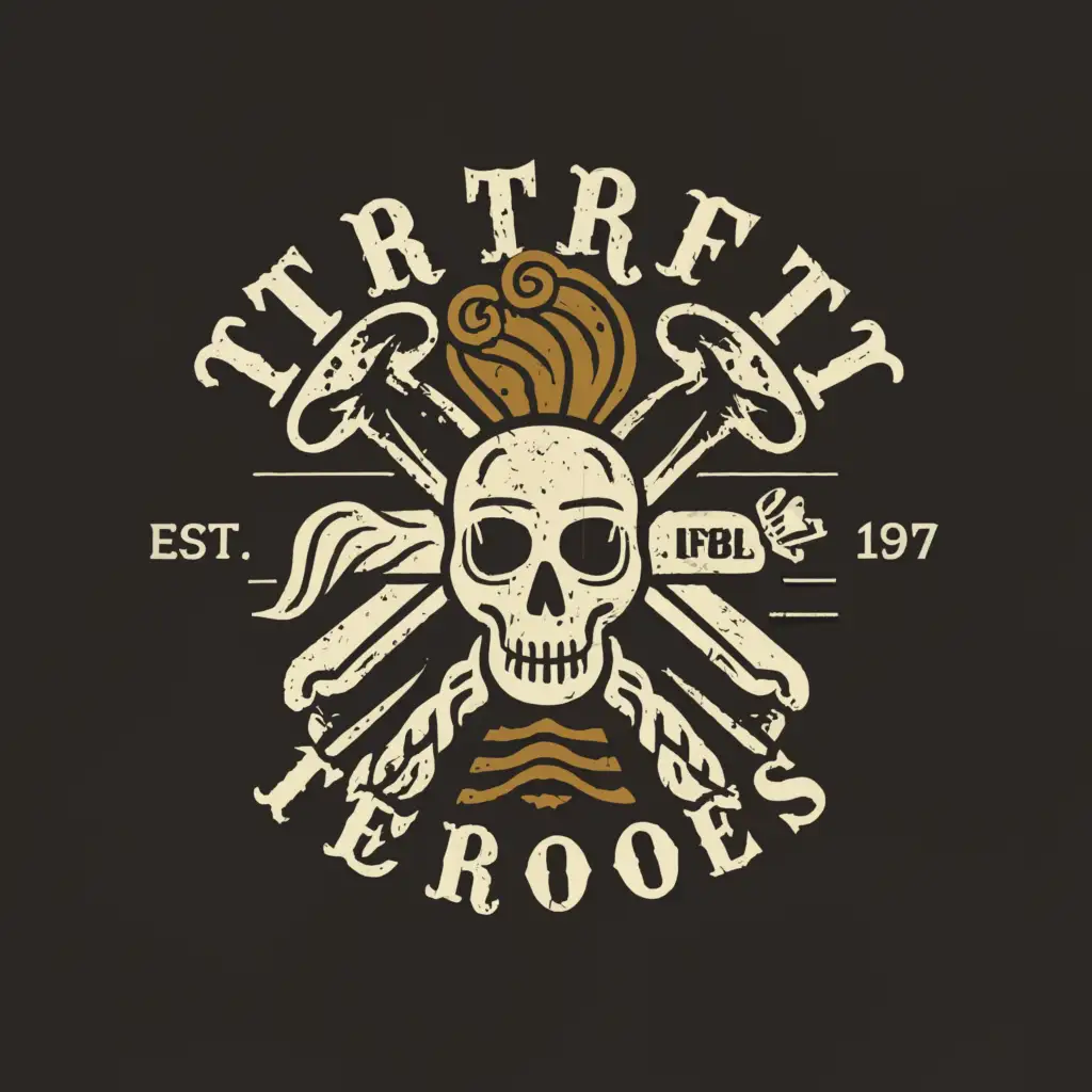 a logo design,with the text "Thrift Heroes", main symbol:clothes and bones,Moderate,be used in Retail industry,clear background