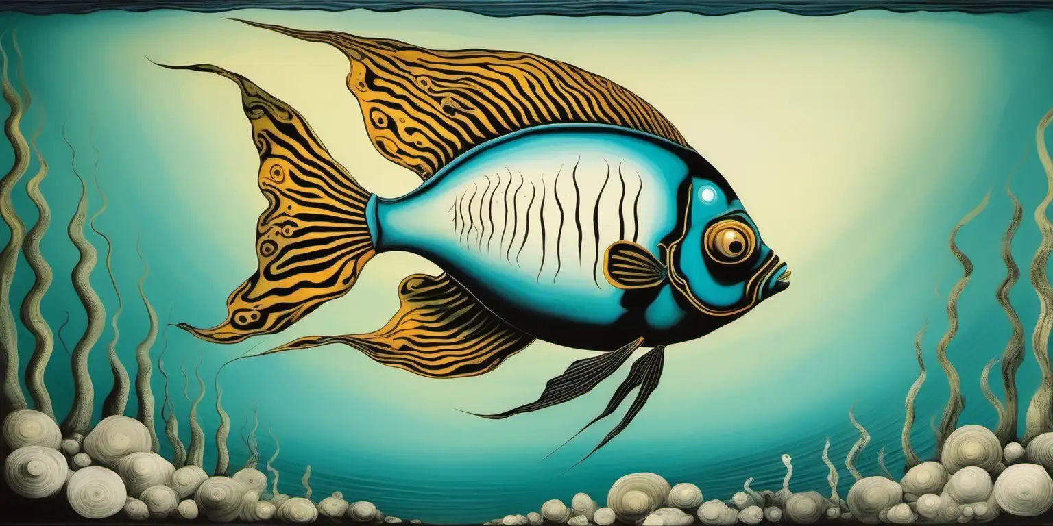 Surreal Tropical Fish Art Inspired by Salvador Dali