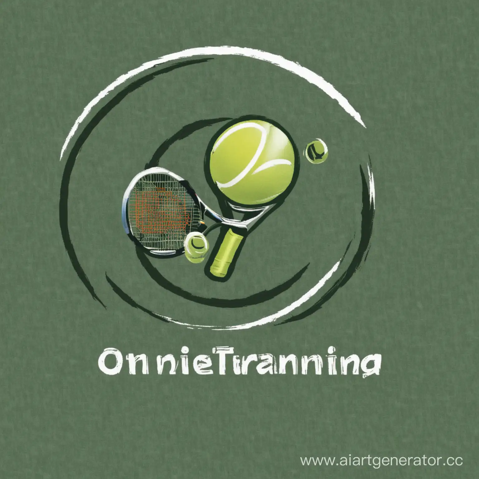 Логотип тренировки по теннису в онлайн