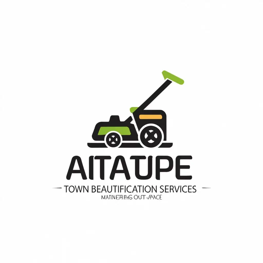 LOGO-Design-For-Aitape-Town-Beautification-Services-Professional-Lawnmower-Emblem-for-Construction-Industry
