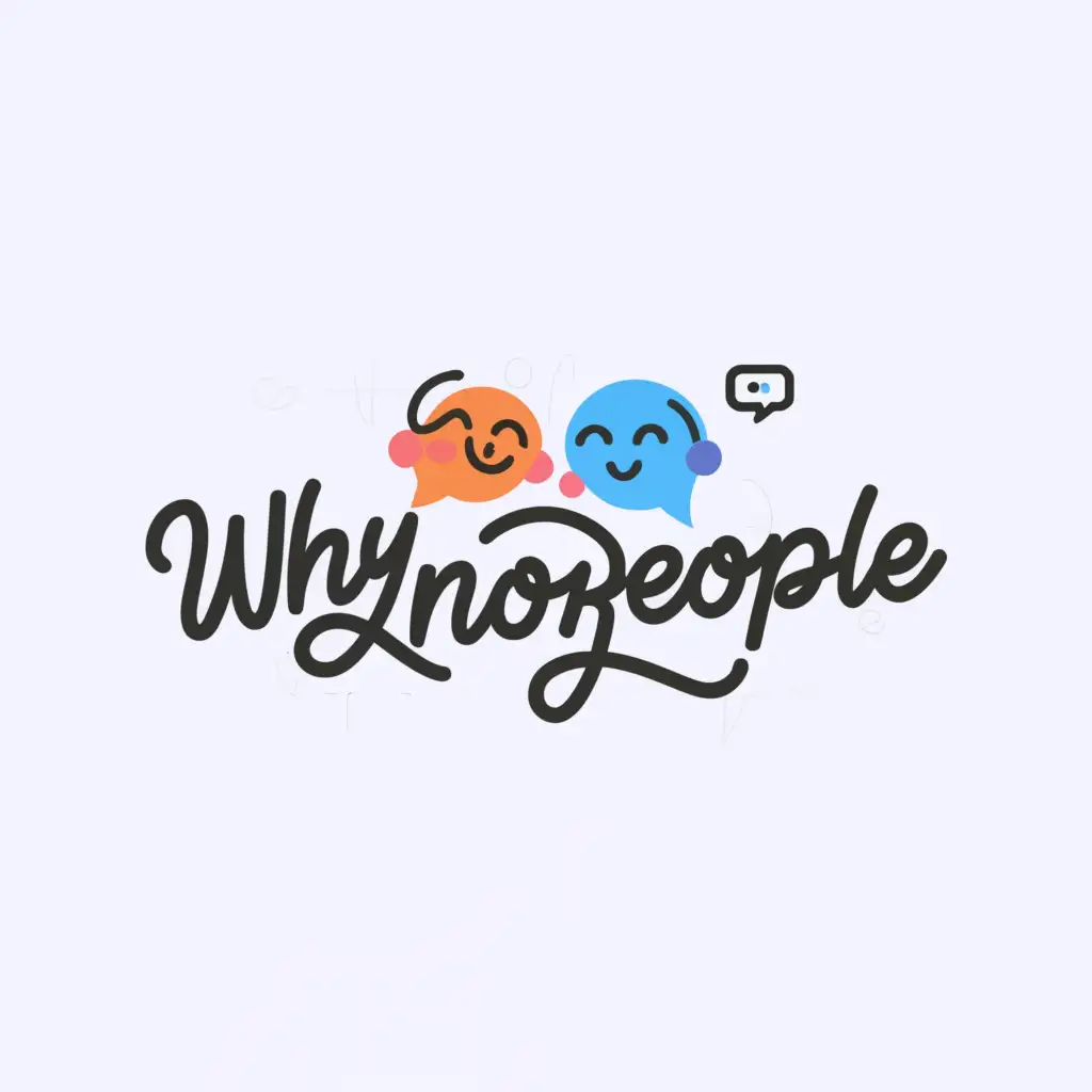 a logo design,with the text "whynopeople", main symbol:Lonely boys and girls only. Live chat & video show.,Moderate,clear background