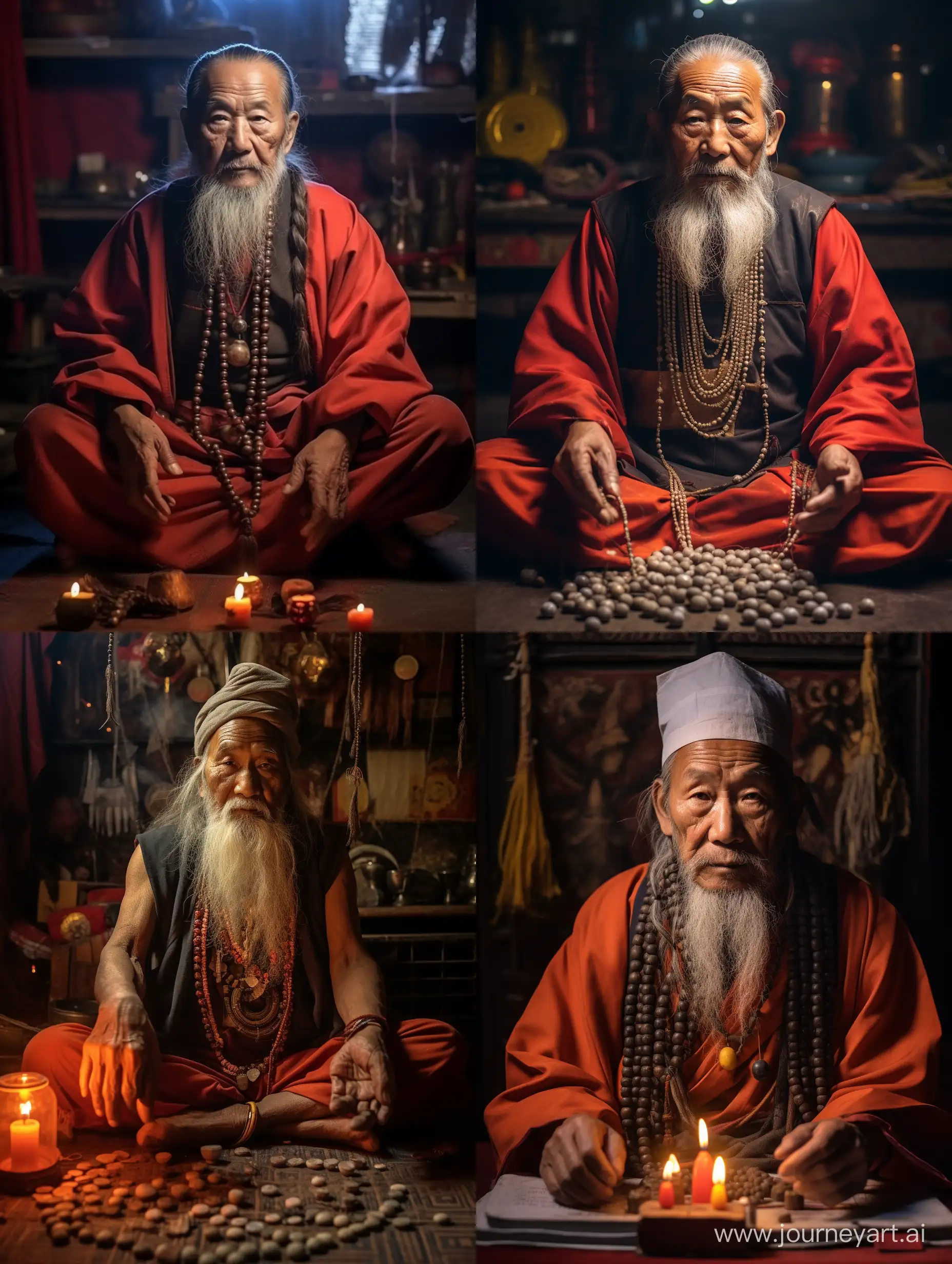 Chinese-Healer-Wise-Grandfather-Predicting-Future-with-Magical-Beads