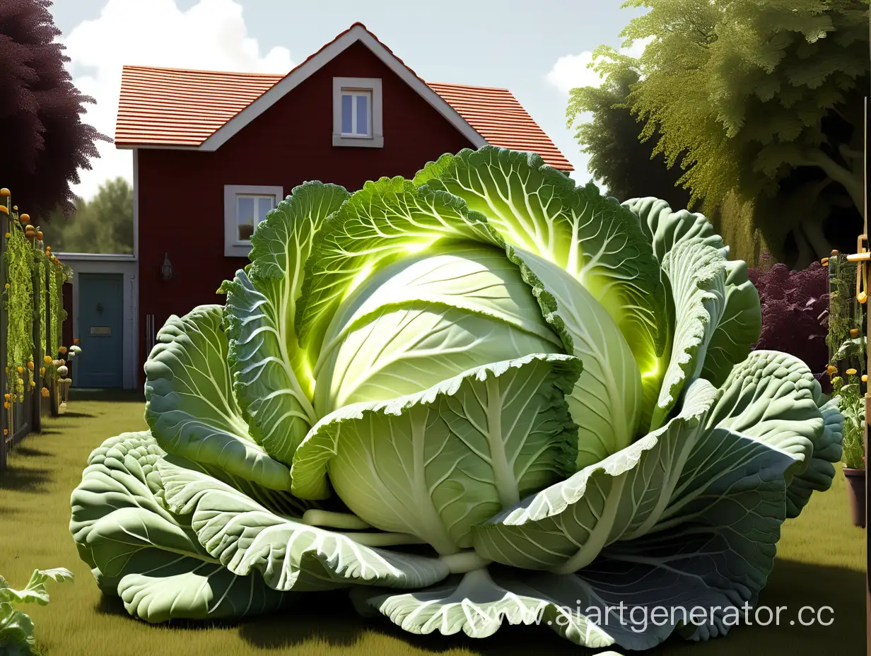 Giant-Cabbage-Takes-Center-Stage-on-a-Sunny-Day