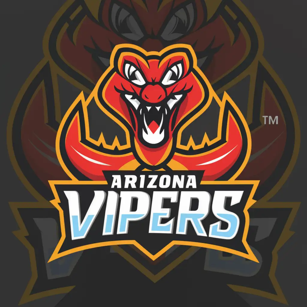 a logo design,with the text "Arizona Vipers", main symbol:Cartoon Angry Viper,Moderate,be used in Sports Fitness industry,clear background