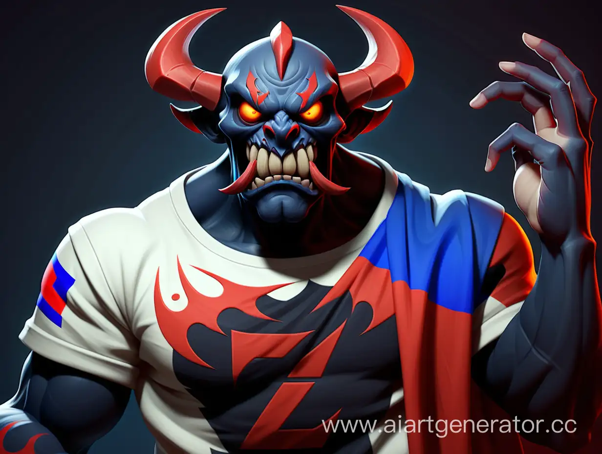 Shadow-Fiend-with-Z-TShirt-and-Russian-Flag-Epic-Dota-2-Fan-Art