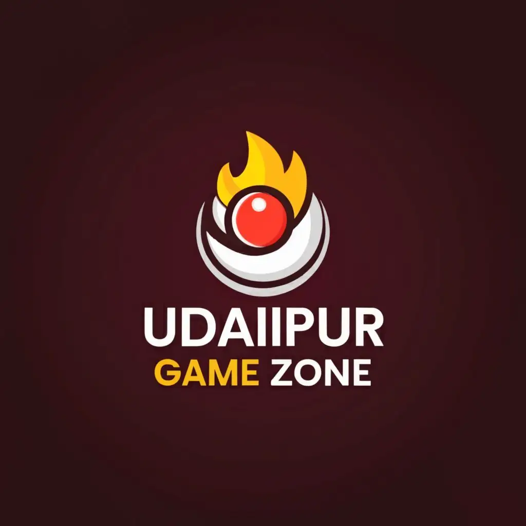 LOGO-Design-For-Udaipur-Game-Zone-Dynamic-Snooker-and-Fireball-Emblem