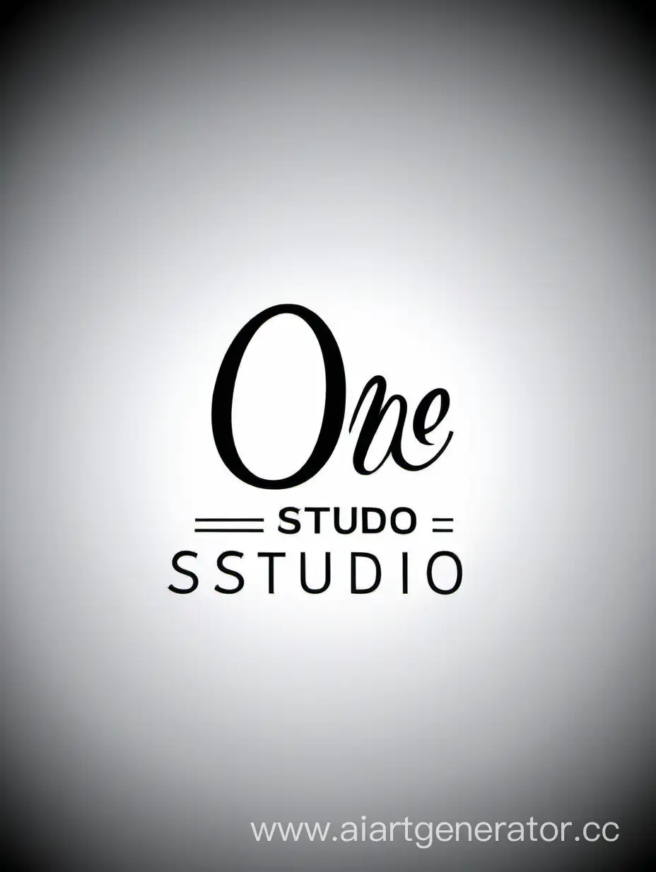 I need to come up with a logo for a photo studio. The name of the studio is "ONE STUDIO". and I want the logo to have the inscription one studio, the number one, and for it to be beautiful and stand out The picture must be round to put on your avatar and let's go without the girl, there's just a photo with an inscription