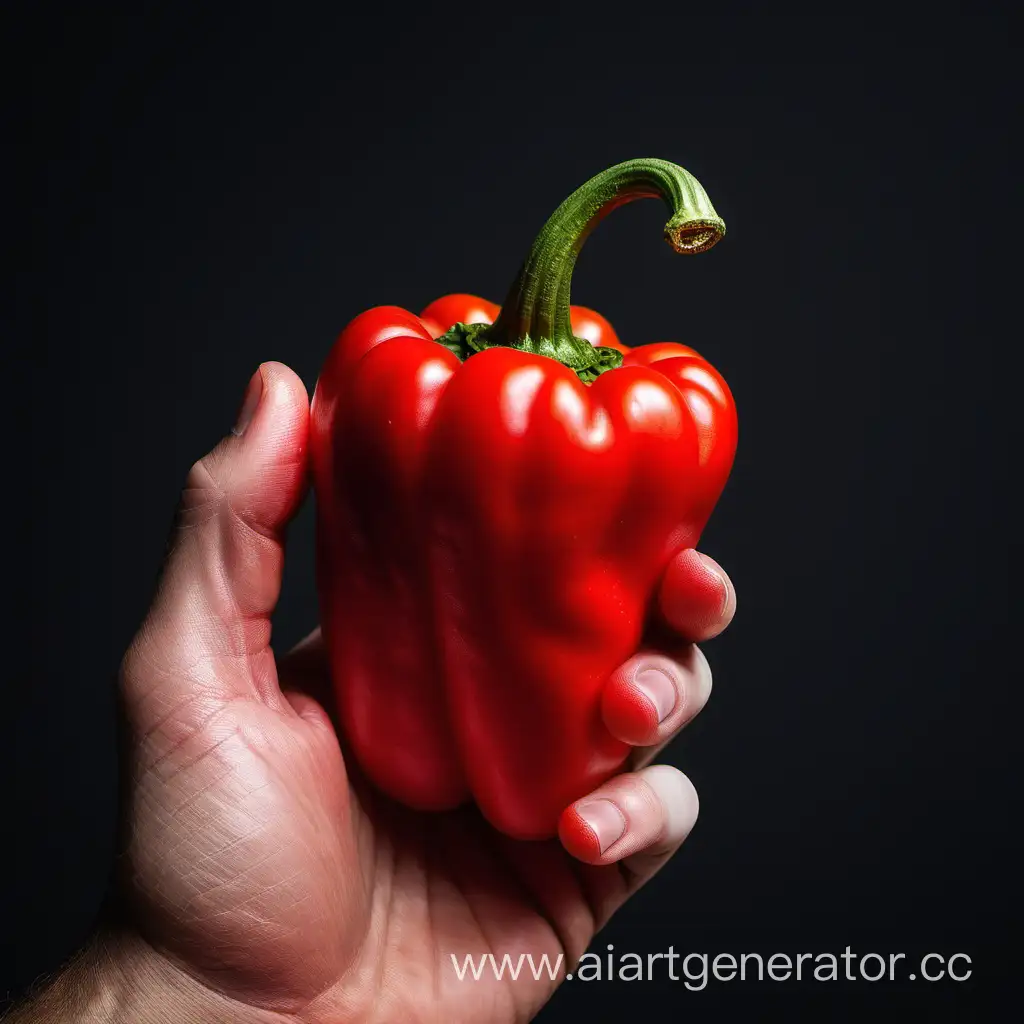 Vibrant-Red-Bulgarian-Pepper-Held-in-a-Hand