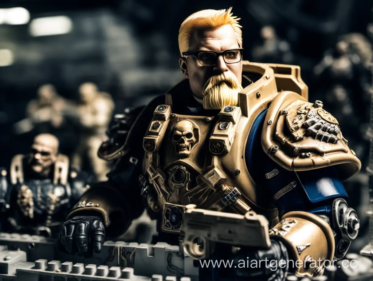 Tech-Commander-Engages-Space-Marine-in-Epic-Warhammer-Battle
