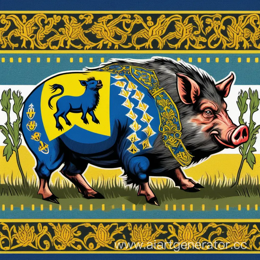 Sneaky-Ukrainian-Boar-in-Embroidered-Shirt-Crosses-the-Border