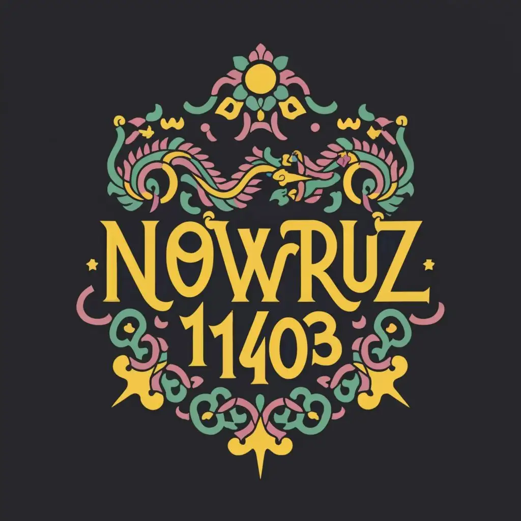 a logo design,with the text "Nowruz 1403", main symbol:A Dragon,complex,be used in Events industry,clear background