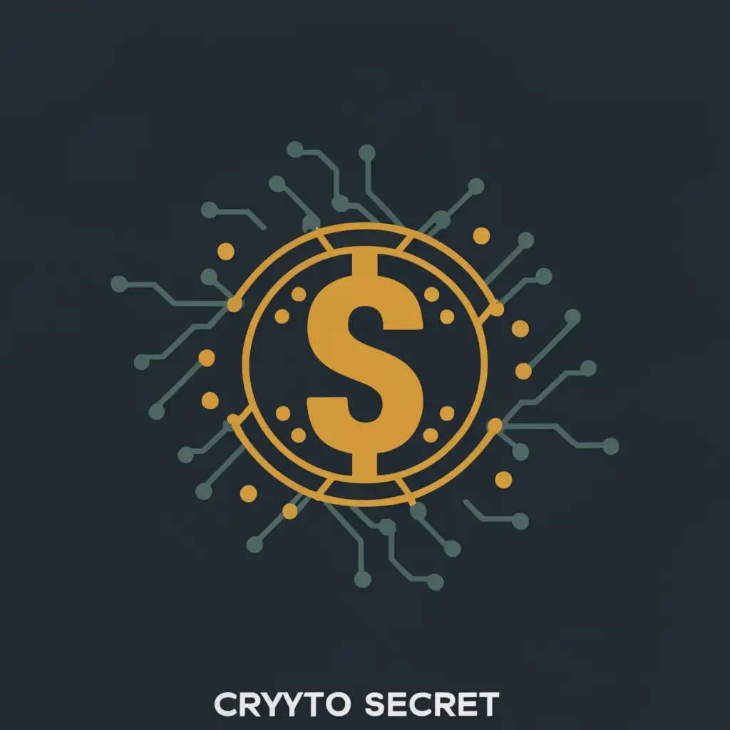 a logo design,with the text "CRYPTO SECRET", main symbol:Coin on which the letter C is drawn inside of which there is $,Moderate,be used in Finance industry,clear background