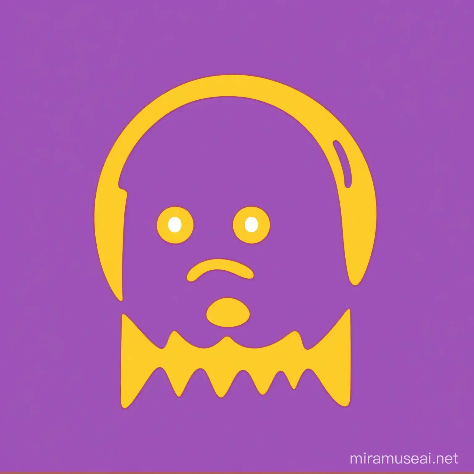 Minimalist and Ironic Logo Design with Memes and Humor in Purple and Yellow Tones