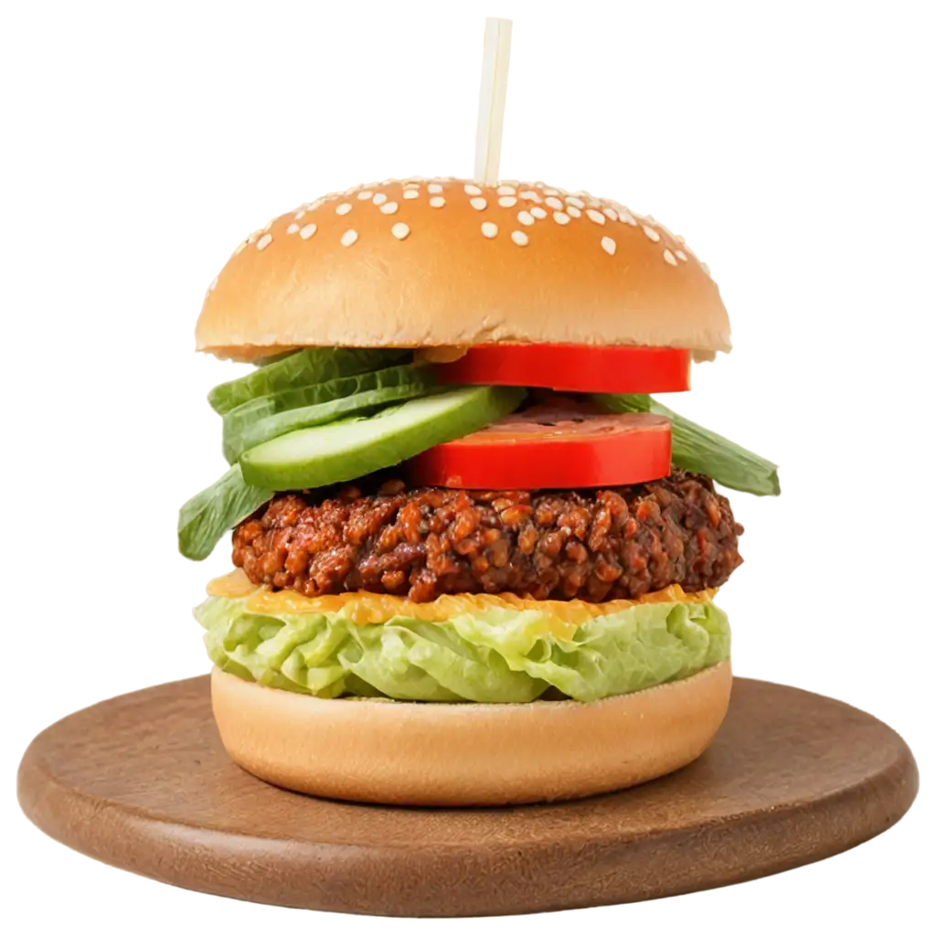 Savor-the-Flavors-Delectable-Kimchi-Burger-in-HighQuality-PNG-Format