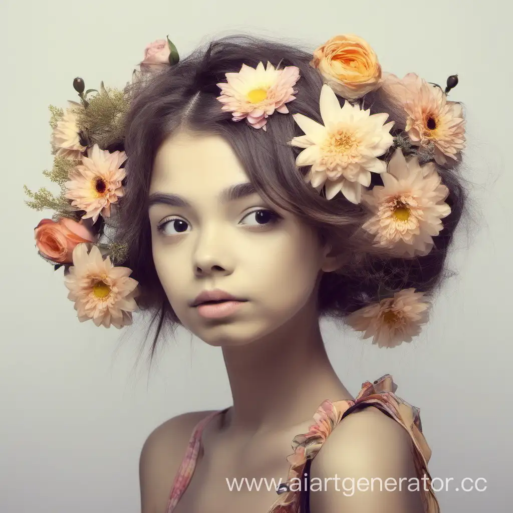 Floral-Crown-Girl-Whimsical-Portrait-of-a-Young-Woman-with-Flower-Hair