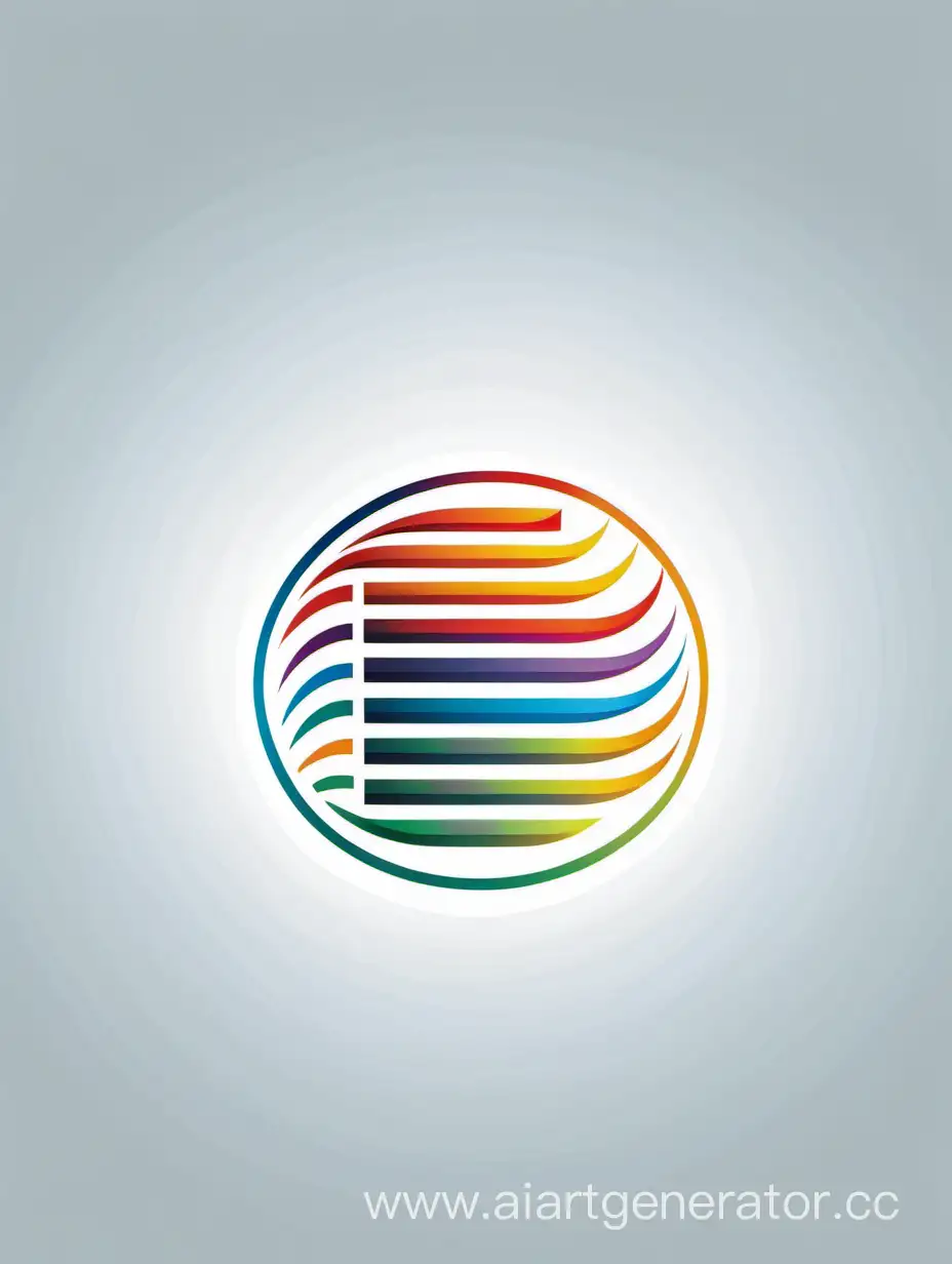 Векторный логотип созданный из 3 разноцветных линий