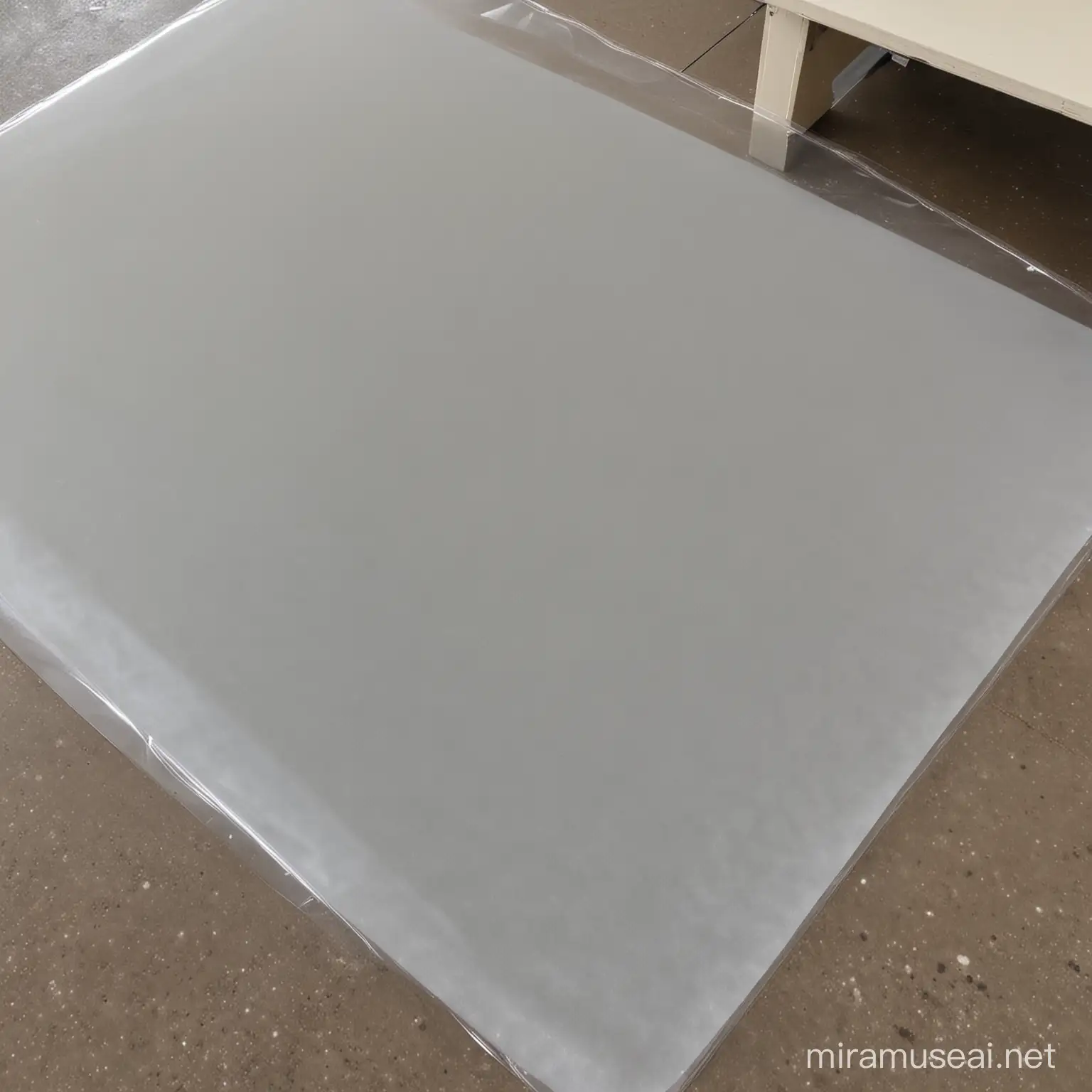 neat and clean work space with plastic sheet and silicon mat