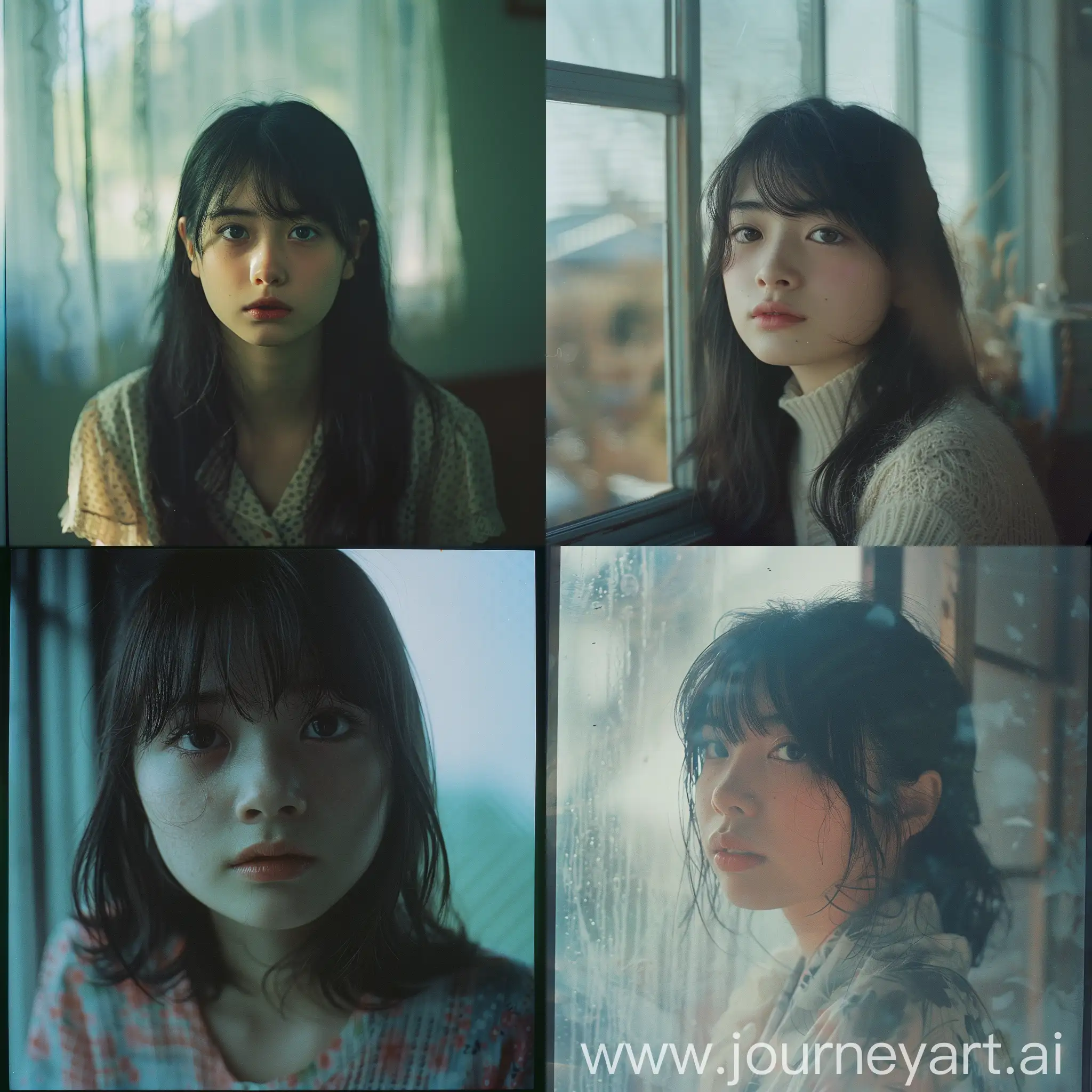 realistic, movie stills, full body, full shot, wide shot, A cute Japanese girl, bringing back memories of first love and being shy and blushing, looking cute, movie stills, realism, clear light and shadow, movie texture, film photos, expired film, creating a melancholy atmosphere, an amazing fantasy movie scene, strong dramatic tension, rich details, clear light and shadow, a strong sense of cinema