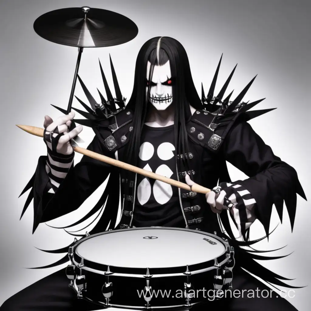 Как выглядел бы "Абсолютный барабанщик" из серии игр "Данганронпа", если бы он немного был причастен к блек металлу
