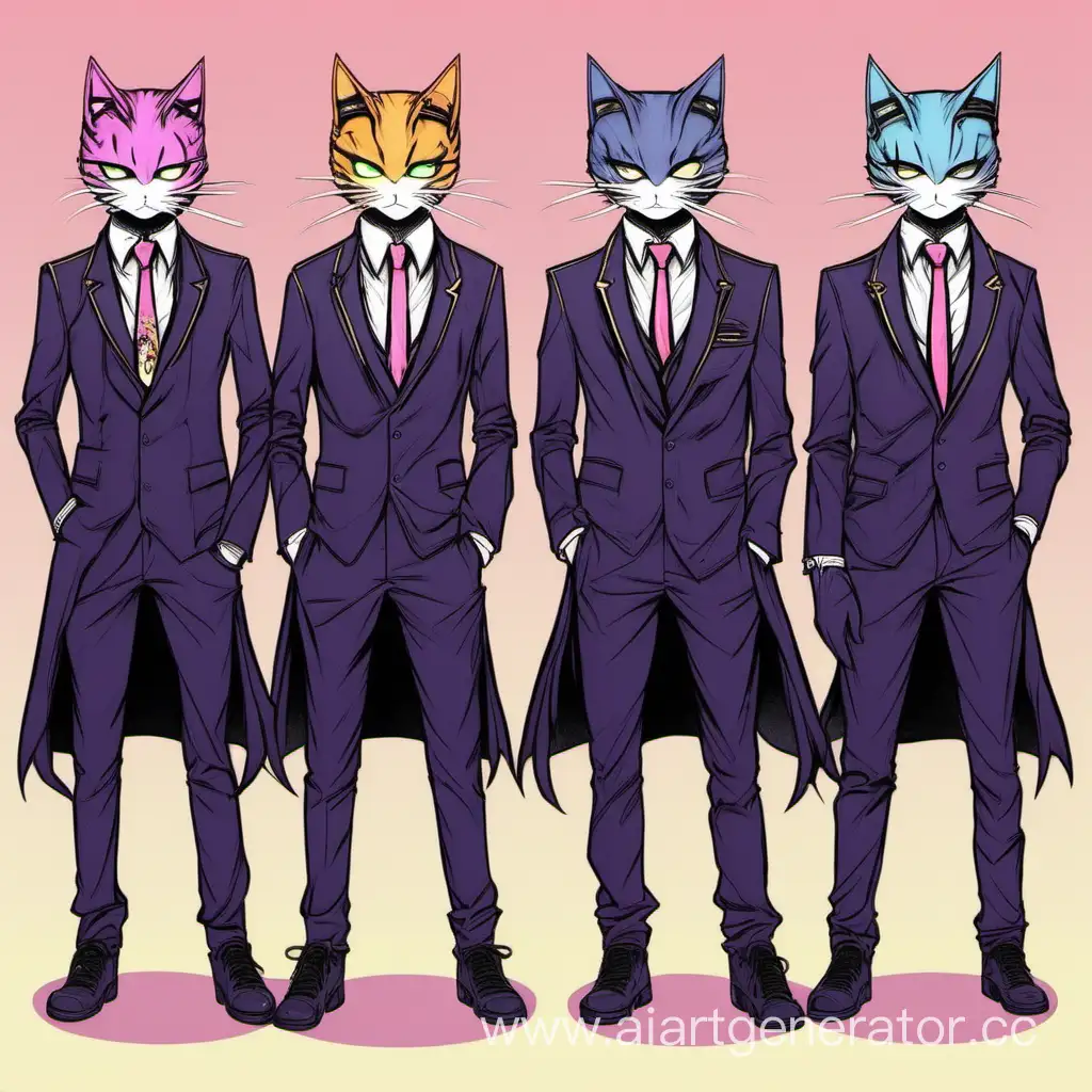 the kitty boys wearing like girls follow the ledy whe wearing a magickan suit