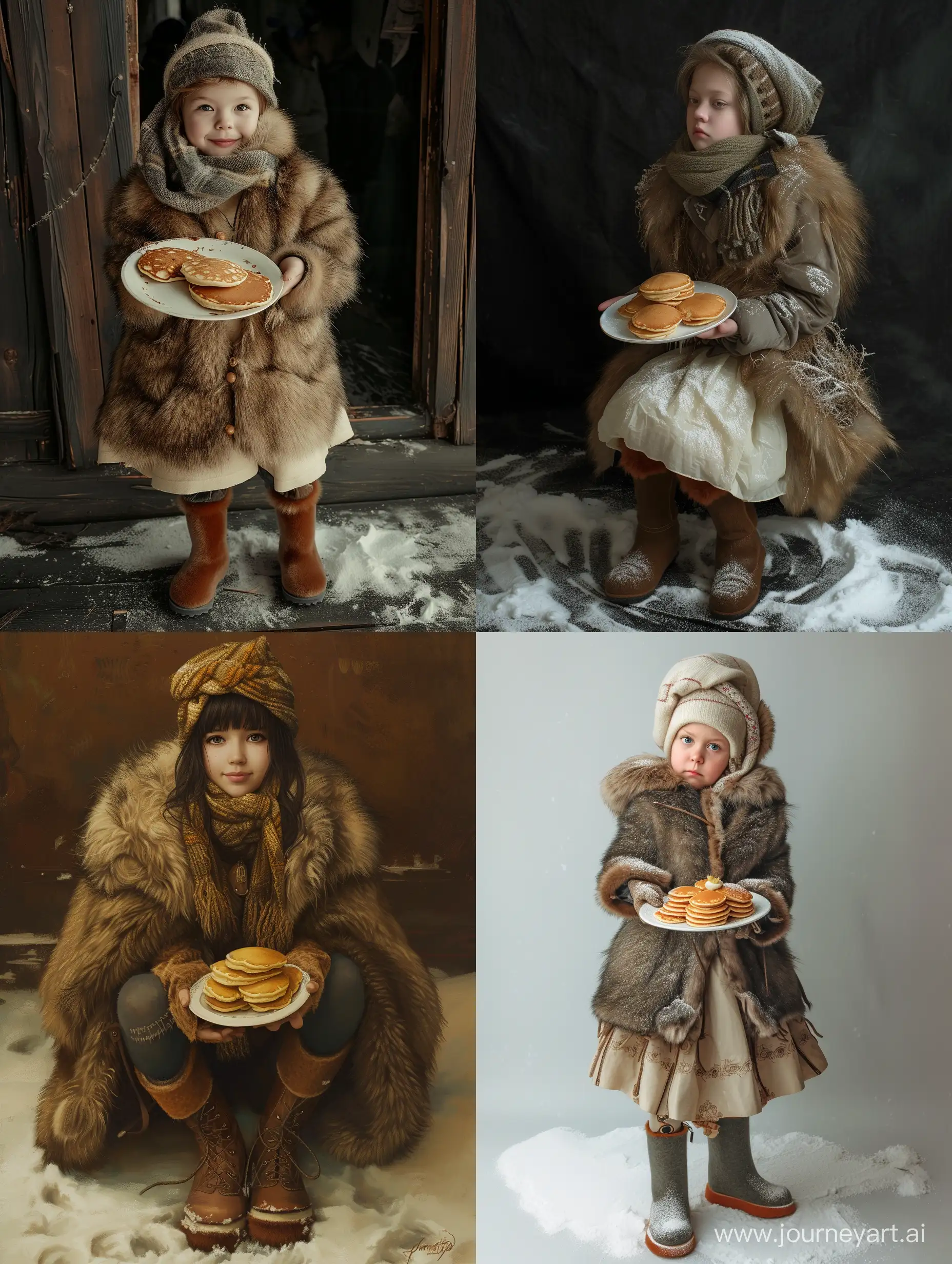 Russian-Winter-Fashion-Cozy-Girl-with-Pancakes-in-Fur-Coat-and-Felt-Boots