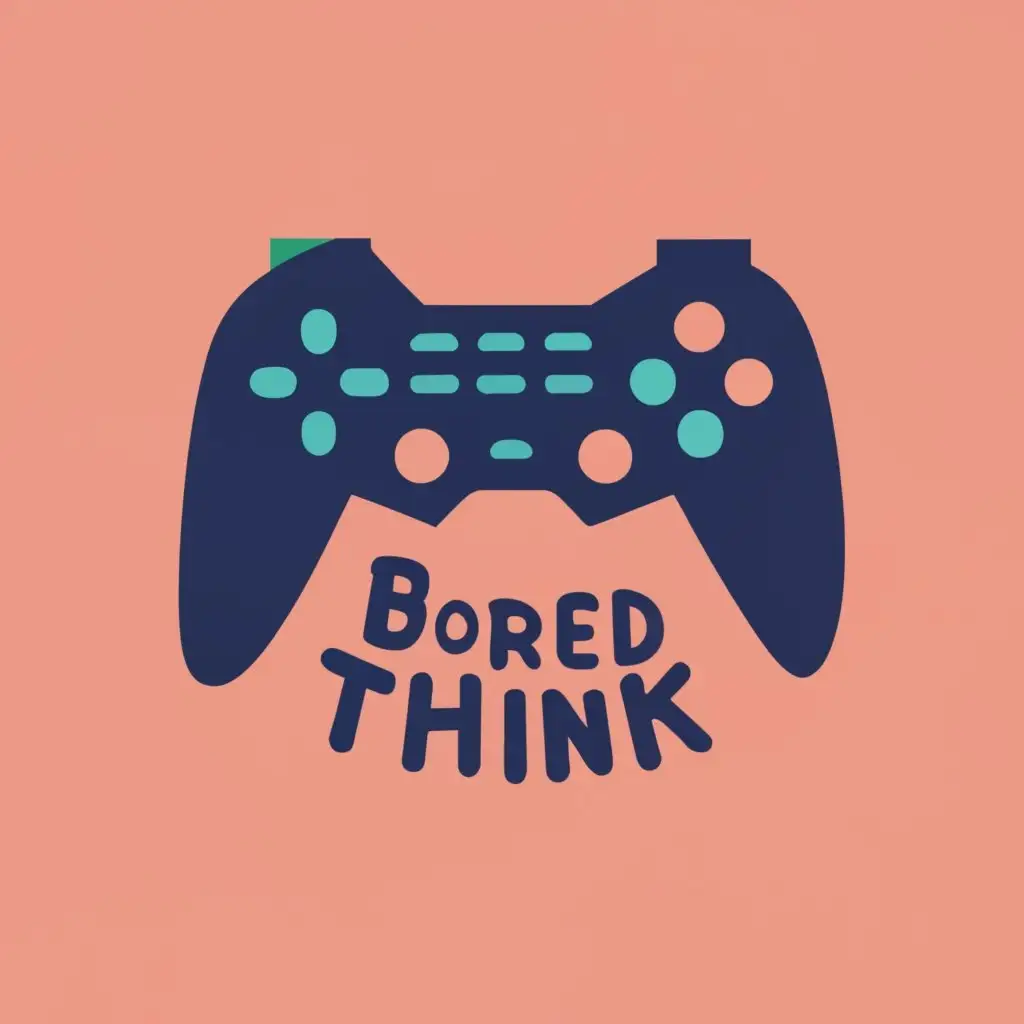 logo, gaming controller, with the text "boredthink", typography, be used in Entertainment industry