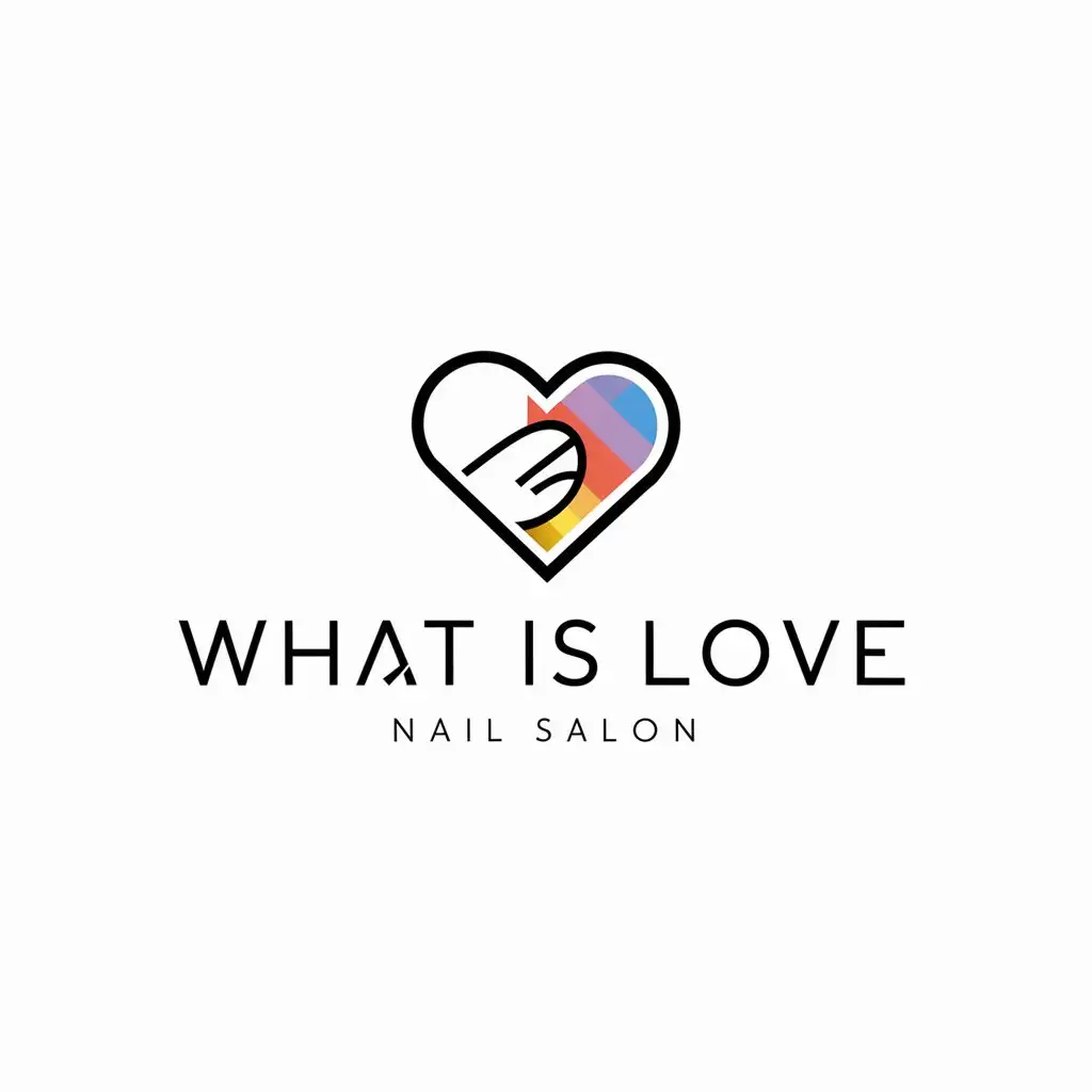 логотип маникюрного салона "What is Love"