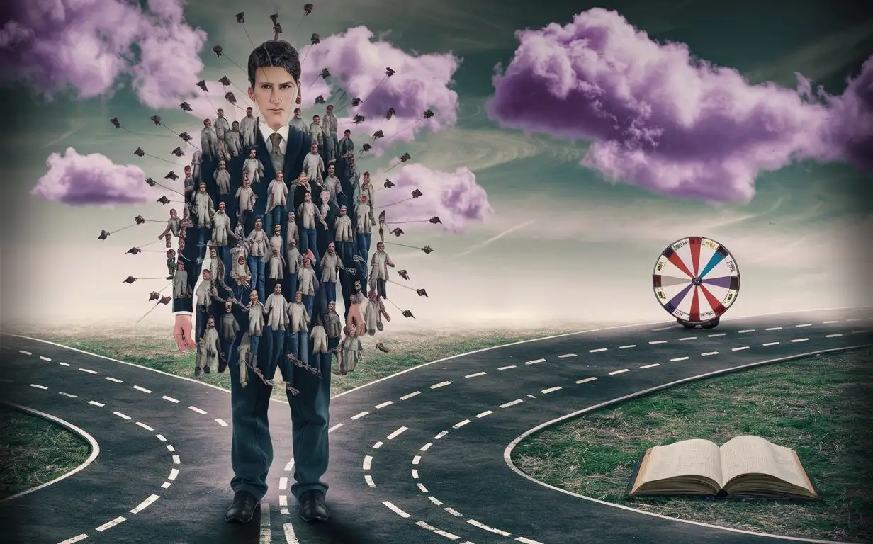 Multiplicity-of-Fate-Crossroads-Decision-with-Purple-Clouds-and-Wheel-of-Fortune