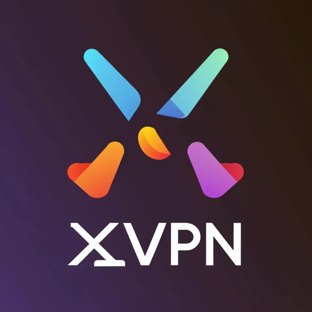 a logo design,with the text "XVPN", main symbol:an google/a adidas/a apple,complex,clear background