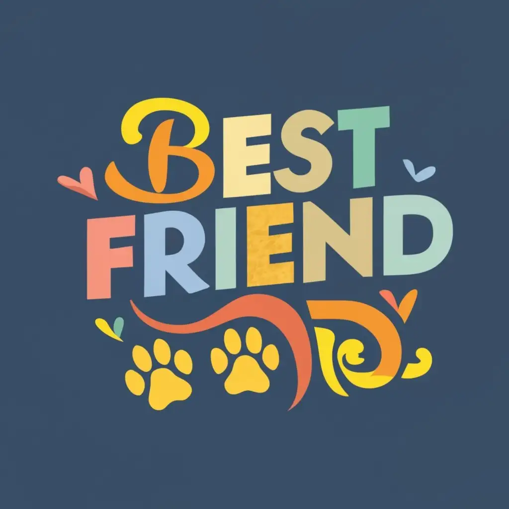 logo, Best friend, with the text "Best friend", typography, be used in Animals Pets industry