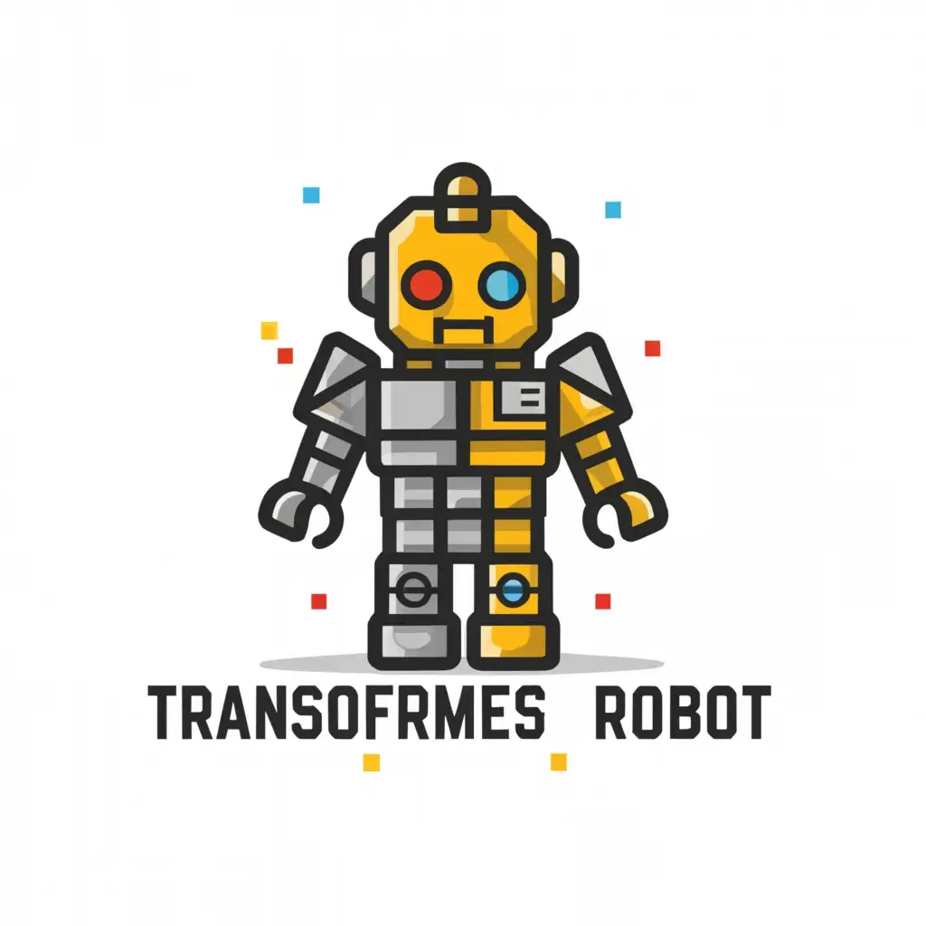 a logo design,with the text "lego transformes robot", main symbol:a robot,Moderate,be used in Entertainment industry,clear background