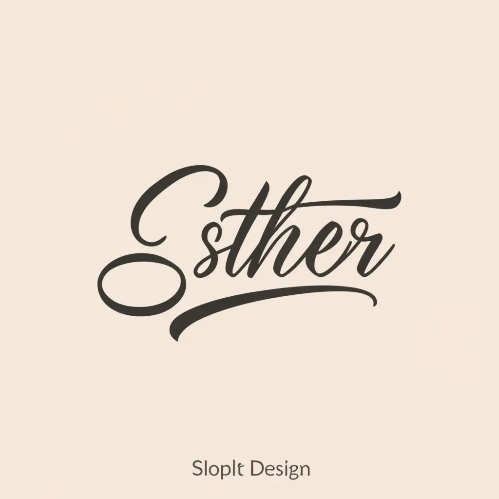 a logo design,with the text "Esther", main symbol:E,Moderate,be used in Religious industry,clear background