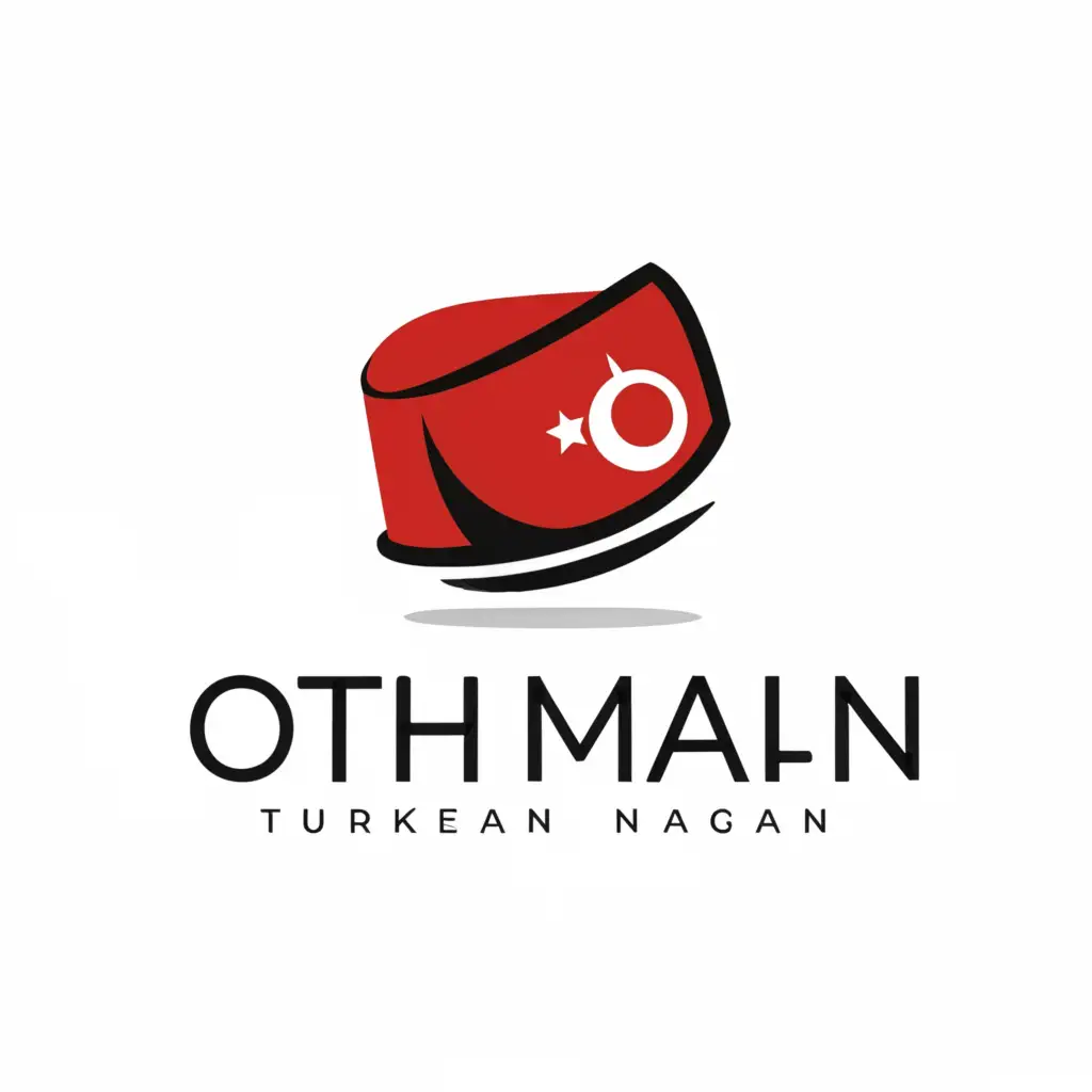 a logo design,with the text "Othman", main symbol:Turkish fez,Minimalistic,be used in Restaurant industry,clear background