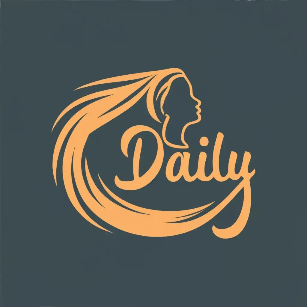 logo, hair, with the text "daily hairstyles", typography, be used in Beauty Spa industry