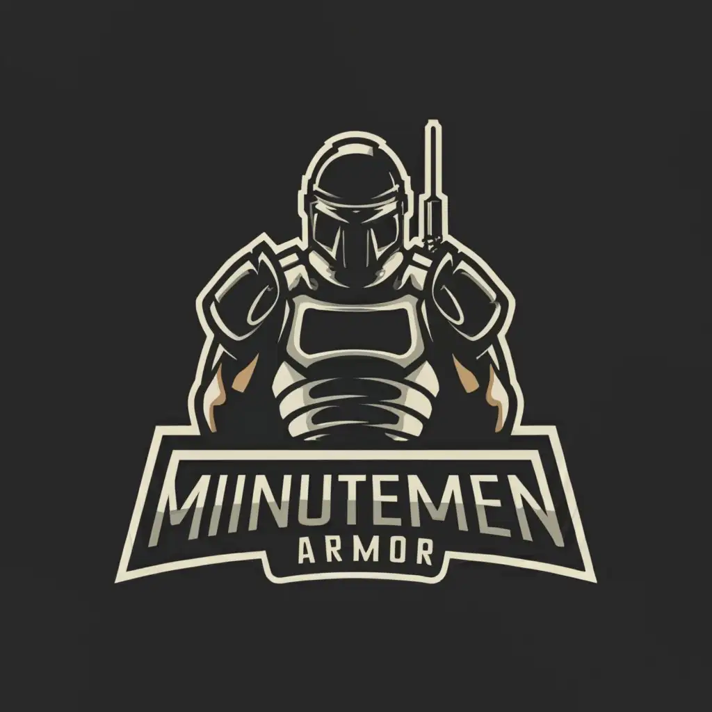 a logo design,with the text "minutemen armor", main symbol:bulletproof vest,Moderate,clear background