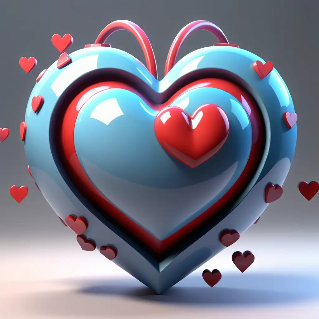3D Wonderfull Heart in Anime Style