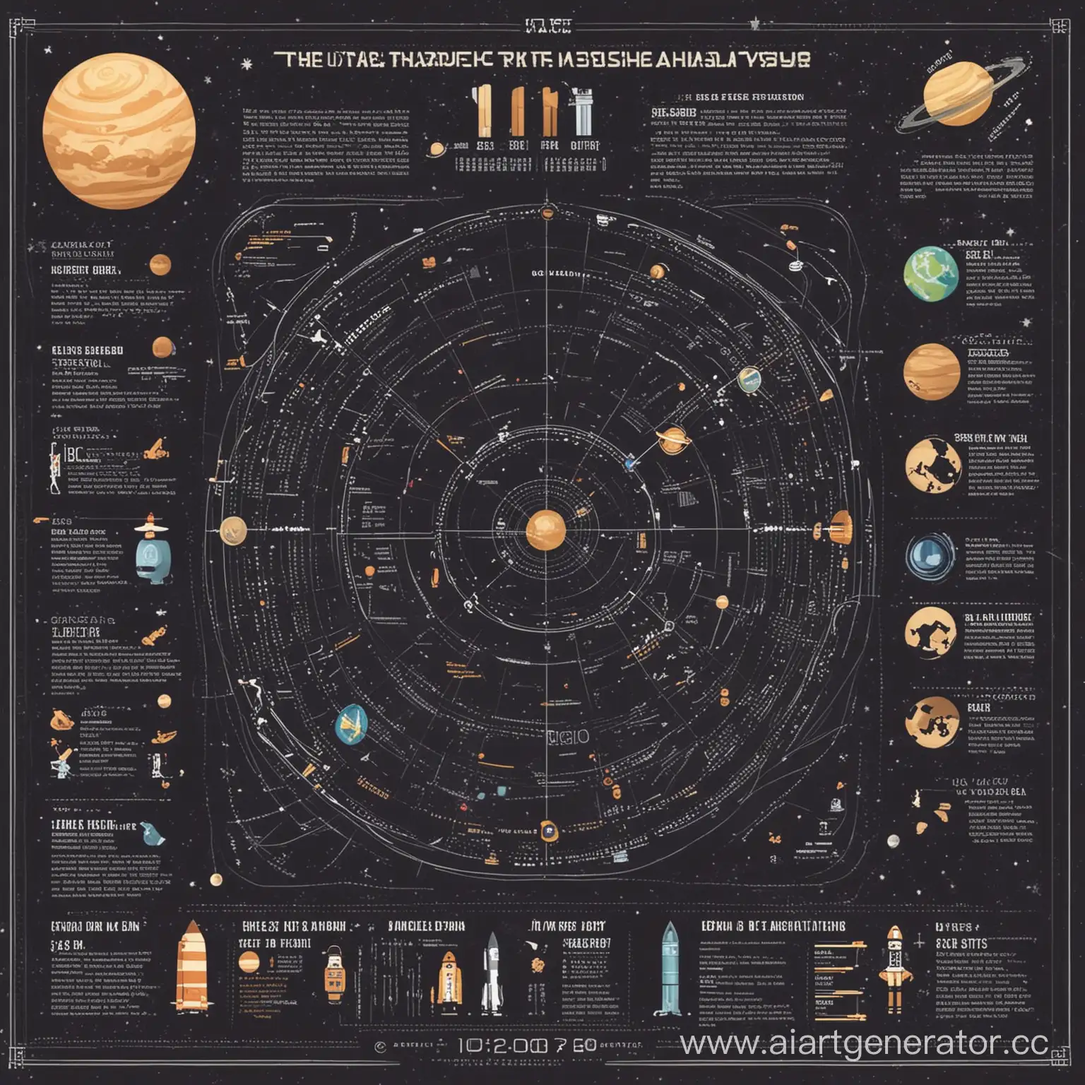 создай инфографику с датами связанные с освоением космоса