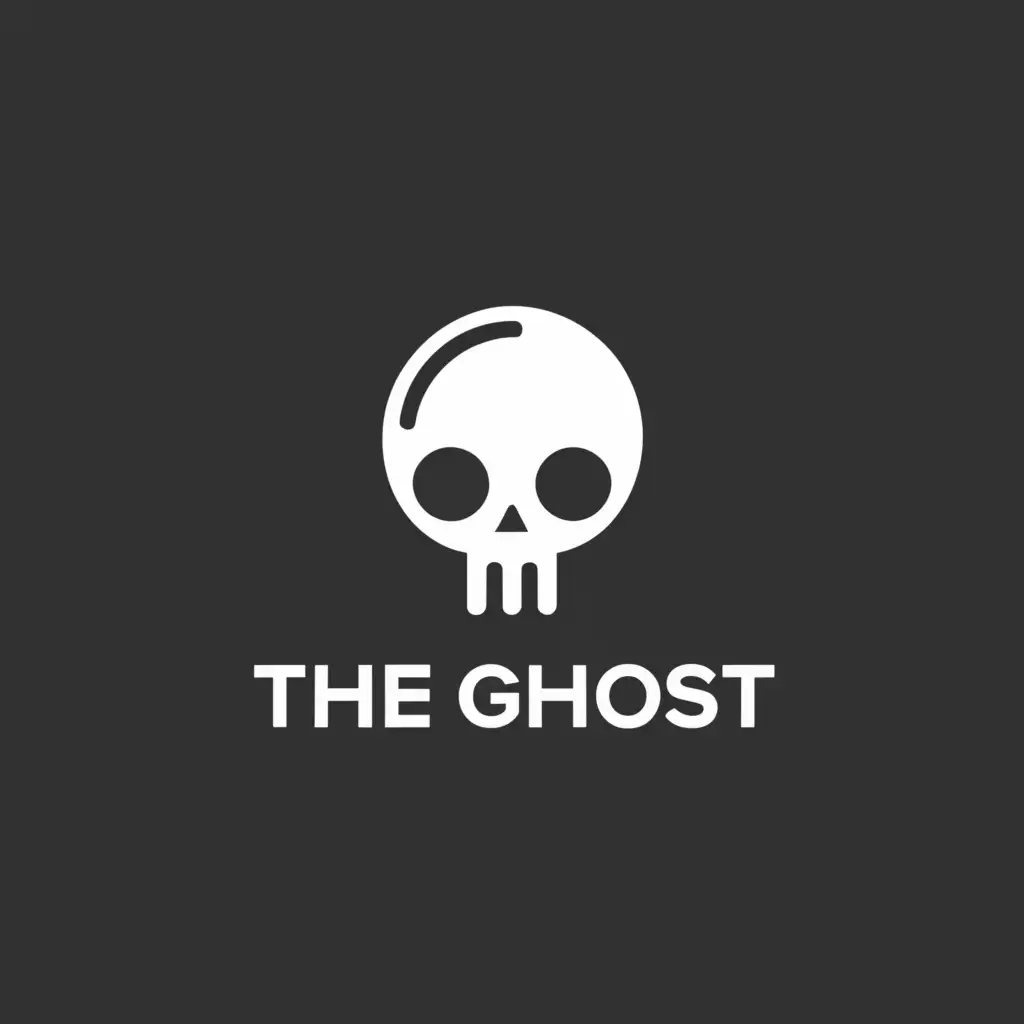 a logo design,with the text "The Ghost", main symbol:Skull,Minimalistic,be used in Religious industry,clear background