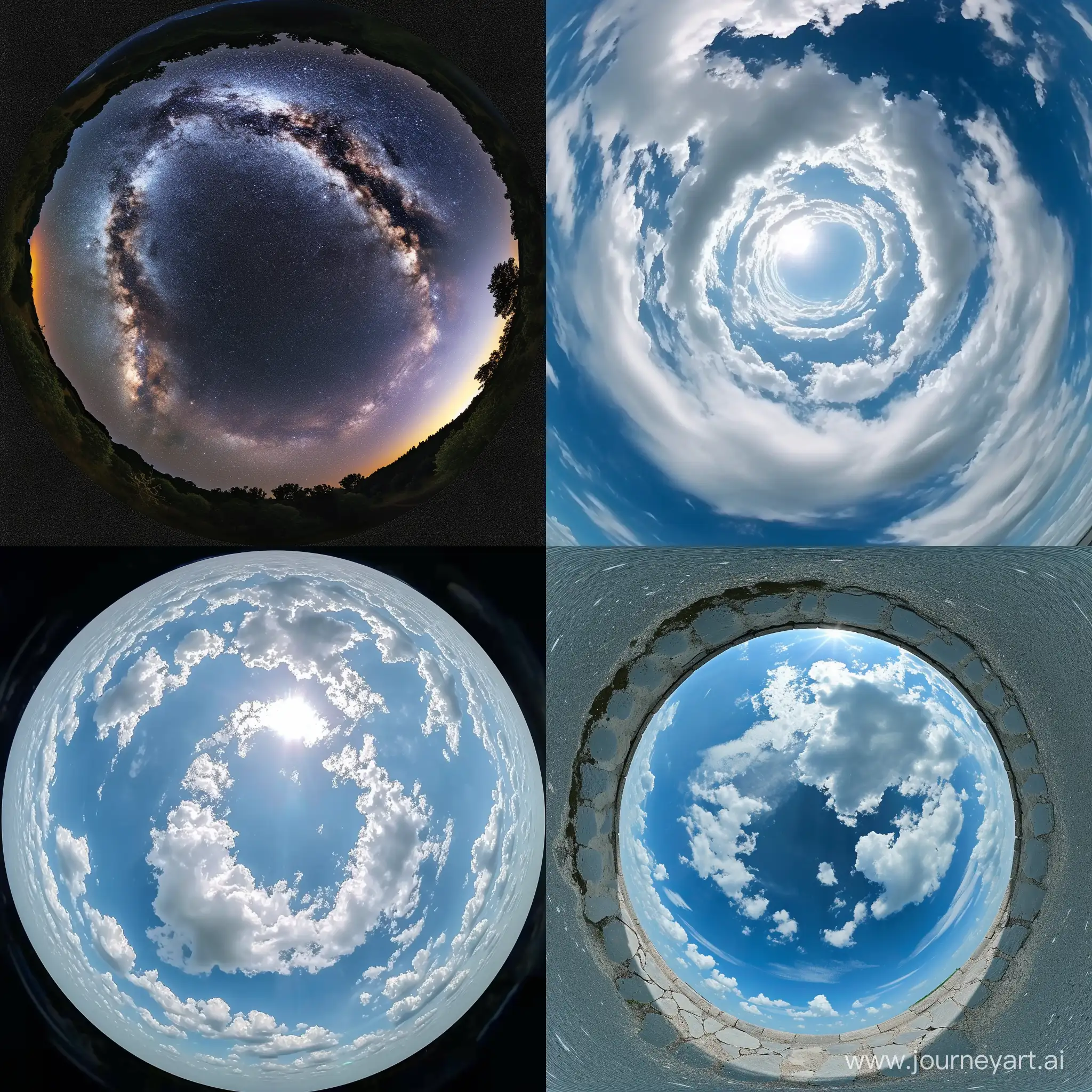 360 degrees sky panorama image