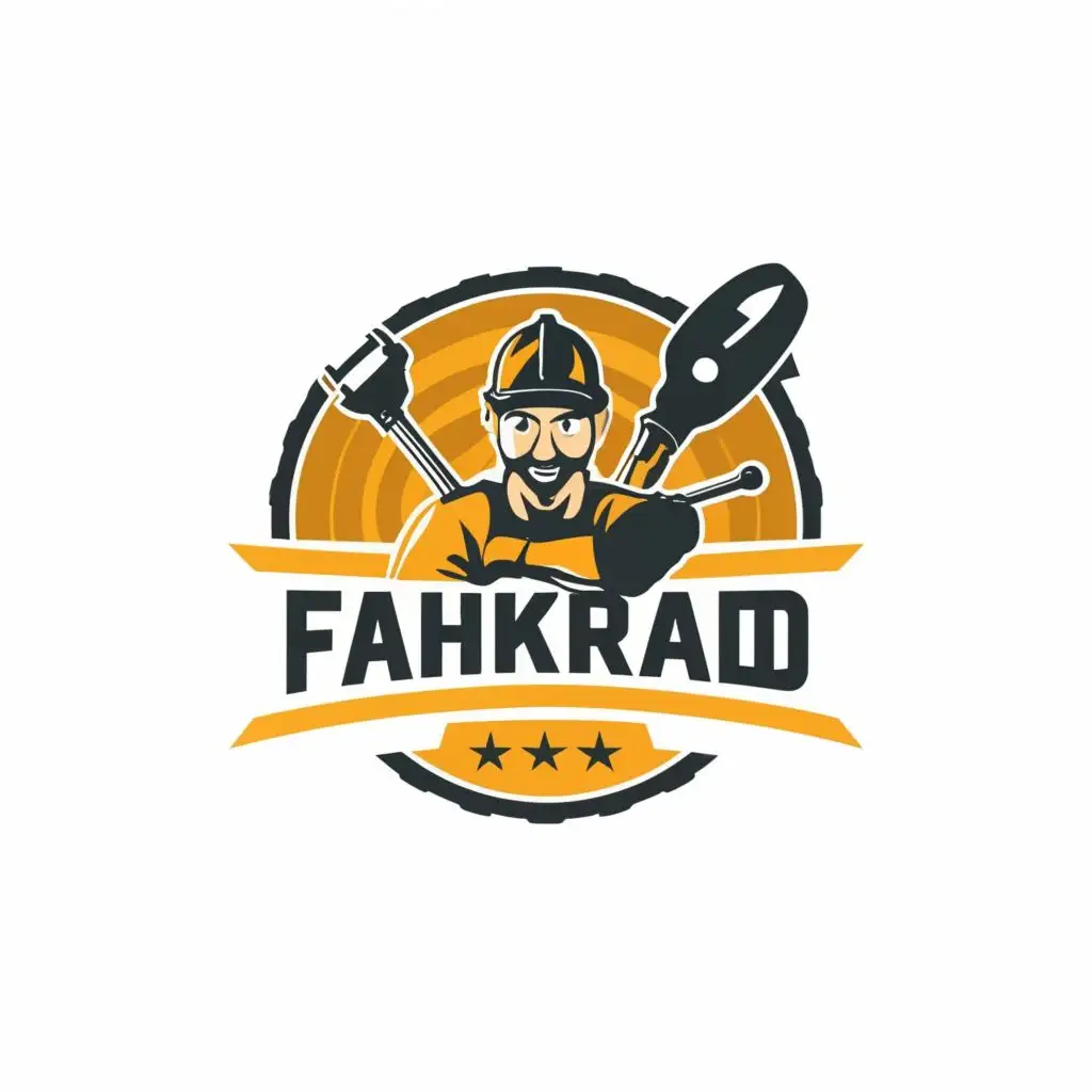 logo, Electrician, handyman, with the text "fahakrad", typography, be used in Construction industry