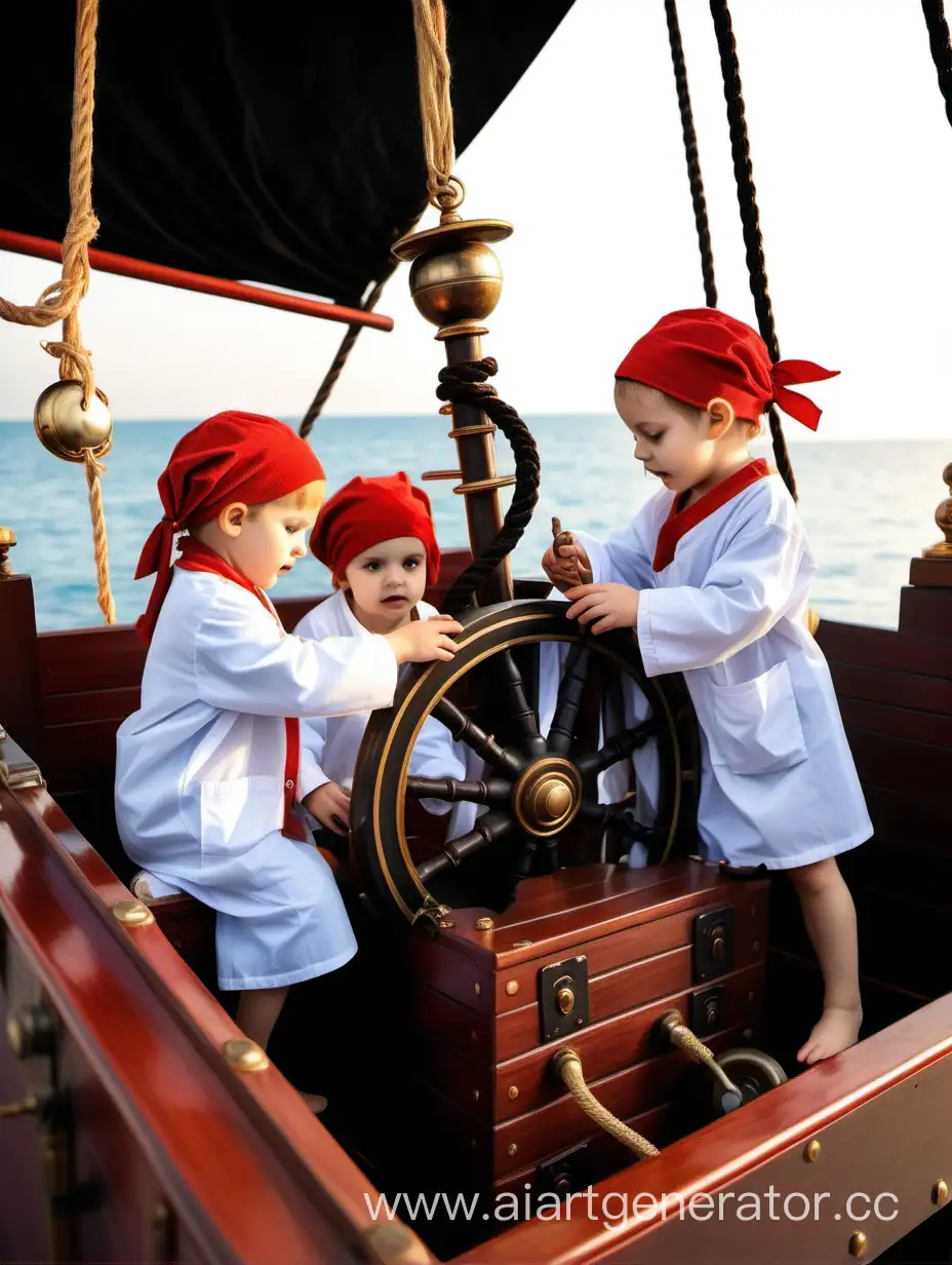 Playful-Children-Pretending-as-Doctors-on-a-Pirate-Ship