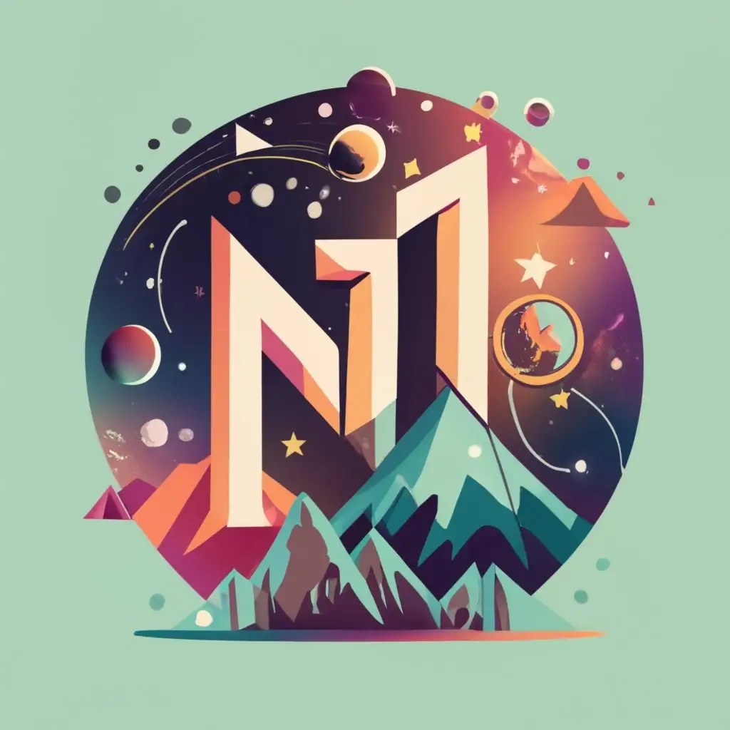 logo, N1 zodiac signs, with the text "AstrologyChannel", typography, be used in Entertainment industry