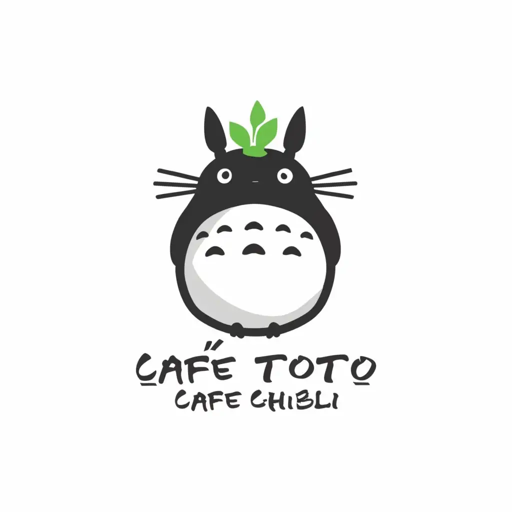 a logo design,with the text "Cafe Ghibli", main symbol:totoro,Minimalistic,be used in Restaurant industry,clear background