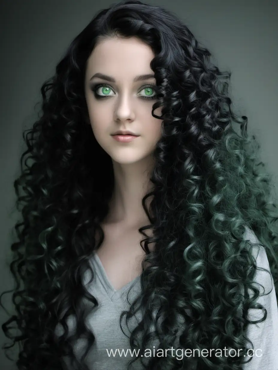 Captivating-Portrait-of-a-Girl-with-Long-Black-Curls-and-Distinctive-Features