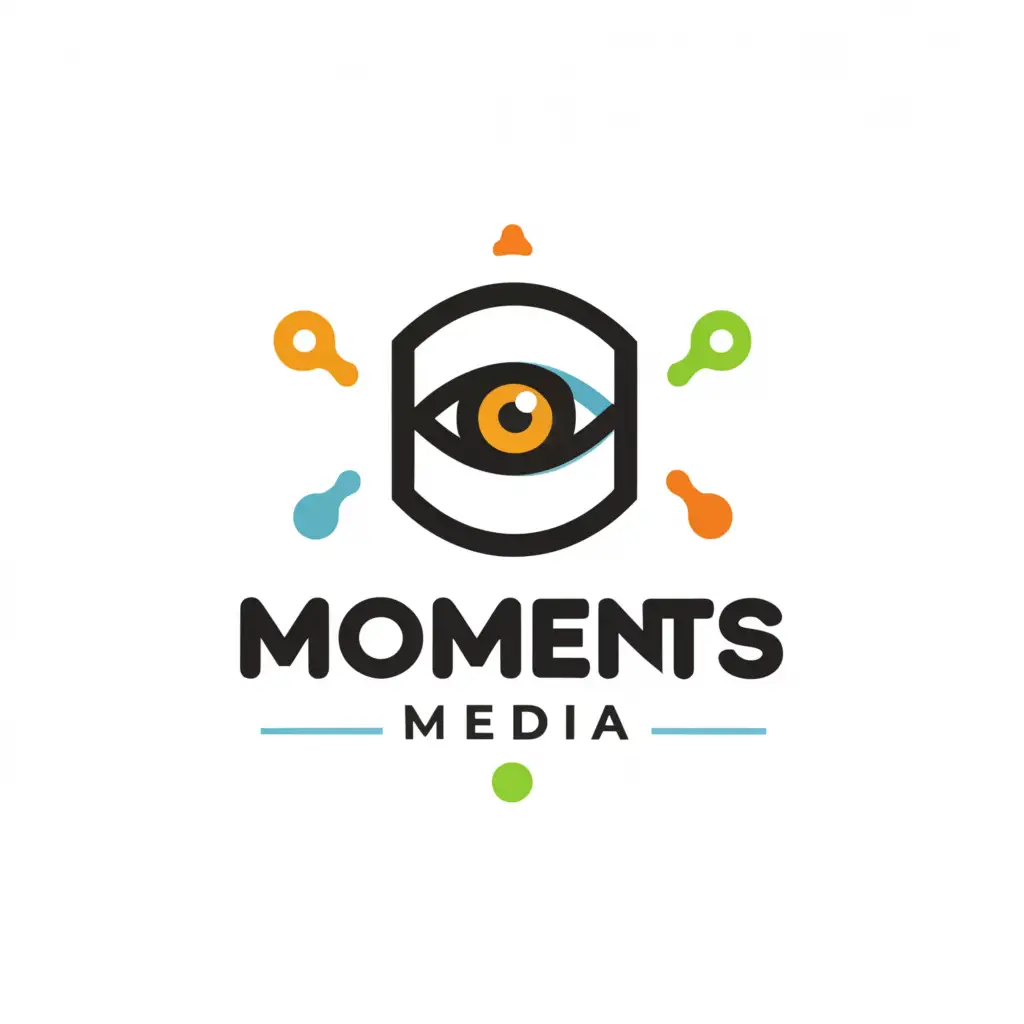 a logo design,with the text "Moments media ", main symbol:Trustworthy, serious but also fun,Moderate,be used in Entertainment industry,clear background